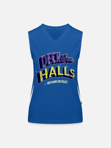 Dog Owner Joke Christmas Present Pet - Women's Functional Contrast Tank Top - royal/white - Front