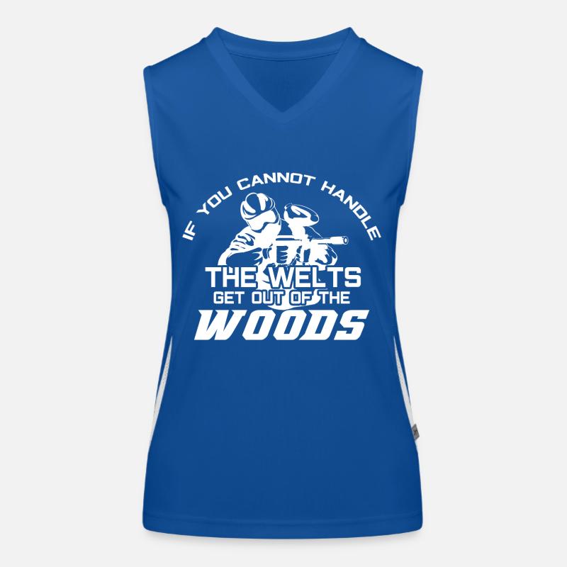 paintball if you cannot handle the welts get out o Women's Functional Contrast Tank Top