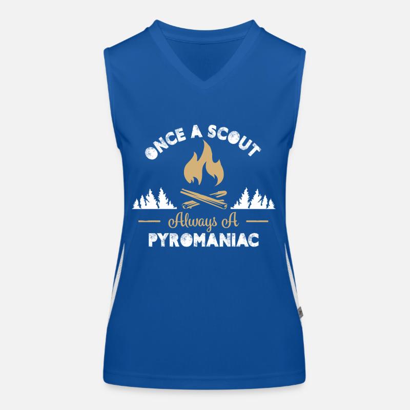 Once a Scout Always a Pyromaniac Funktionelles Kontrast-Tank Top für Frauen