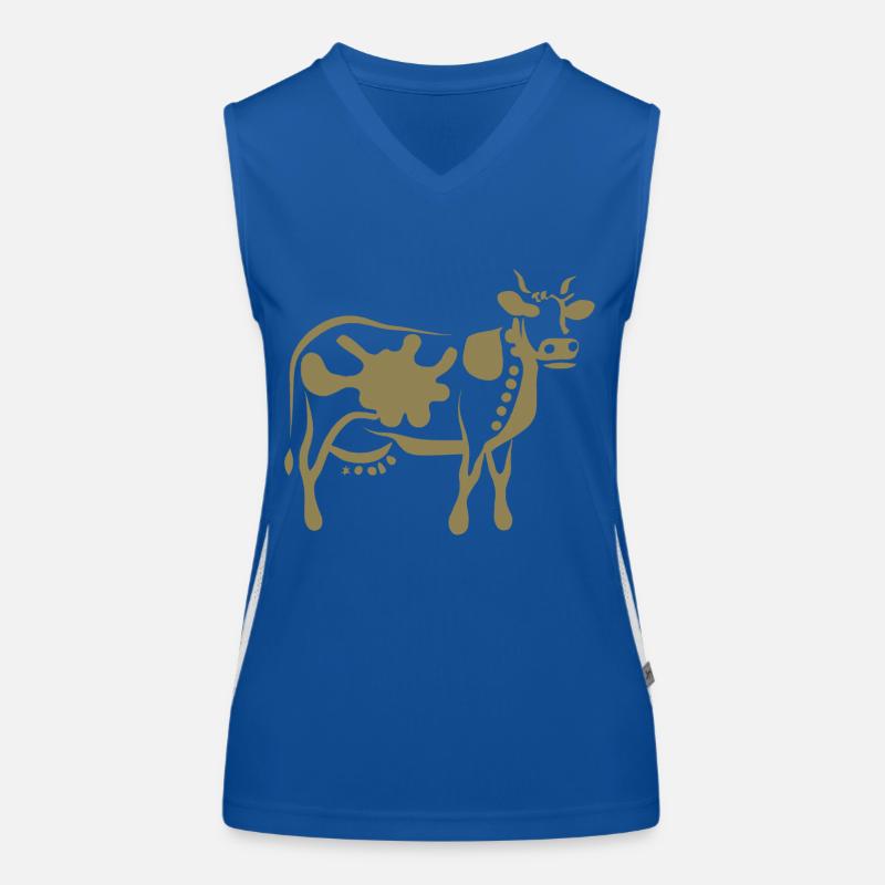 Kuh Kunst Abstrakt Funktionelles Kontrast-Tank Top für Frauen