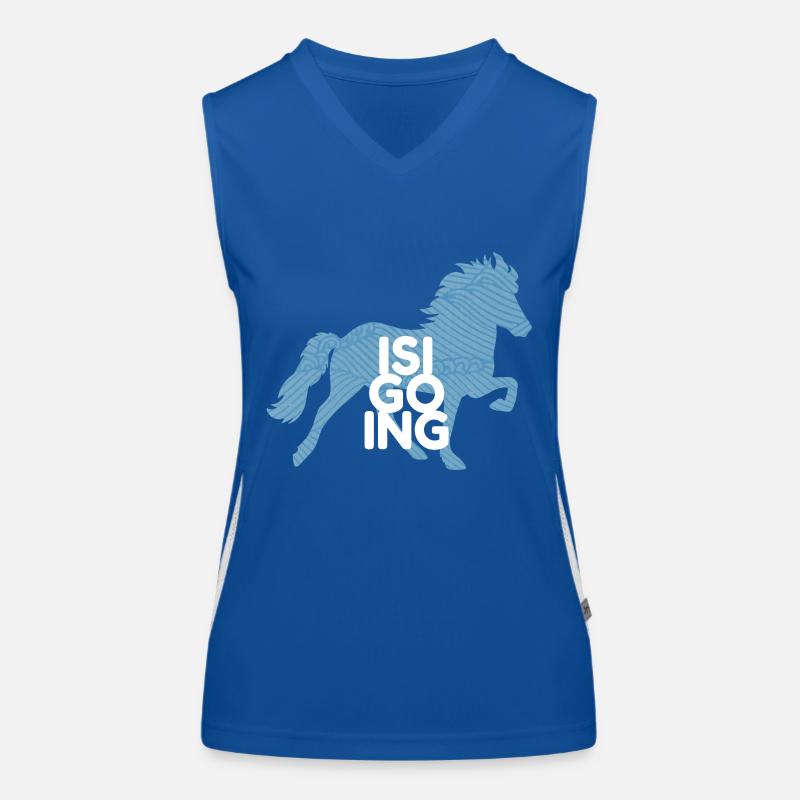 Islandpferd Reiten Isländer easy Going Spruch Funktionelles Kontrast-Tank Top für Frauen