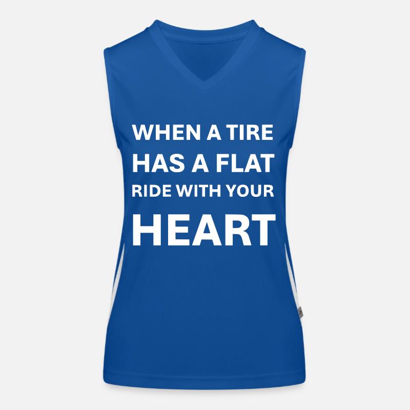 When a tire has a flat ride with your heart Funktionelles Kontrast-Tank Top für Frauen