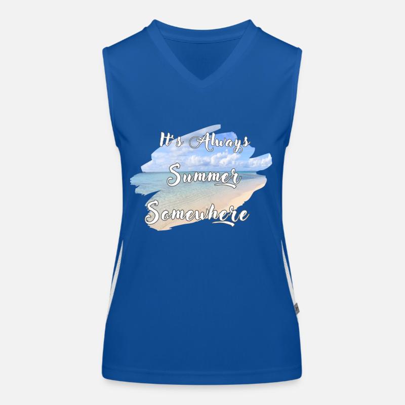 It's Always Summer Somewhere Funktionelles Kontrast-Tank Top für Frauen