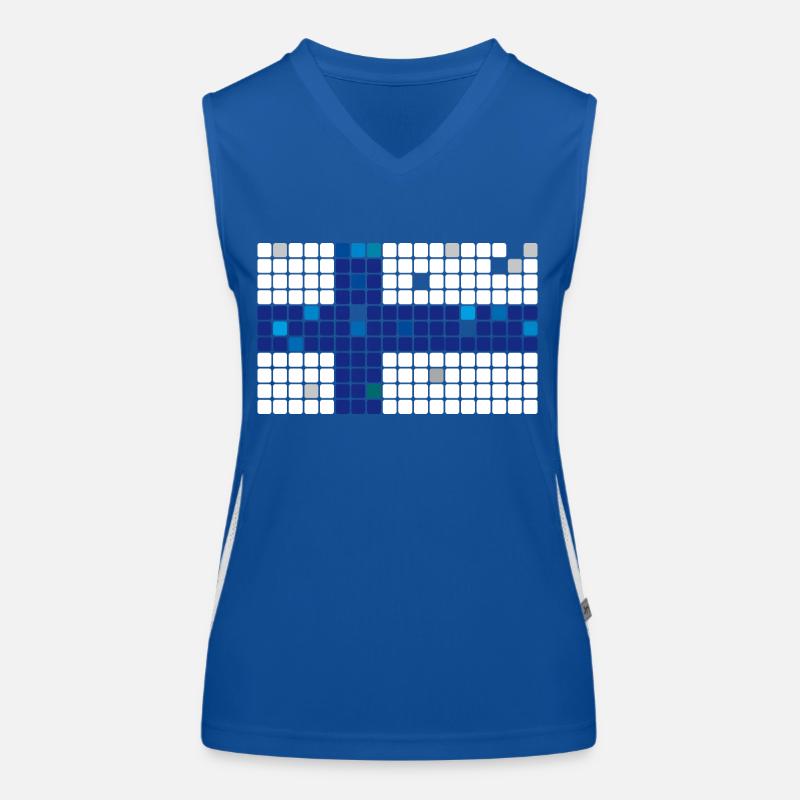 Finland Flag - Mosaic Women's Functional Contrast Tank Top