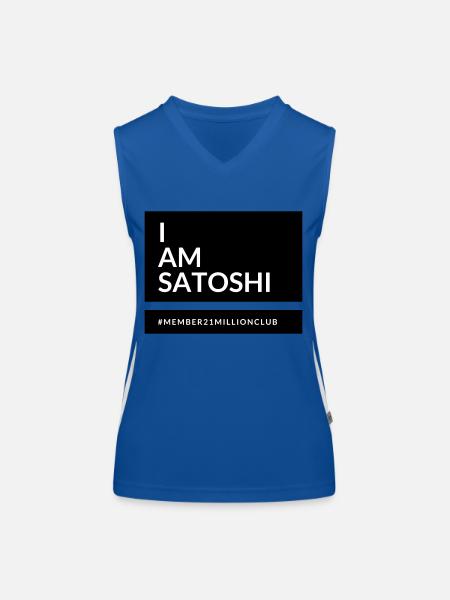 I am Satoshi - Funktionelles Kontrast-Tank Top für Frauen - Royal/Weiß - Vorne