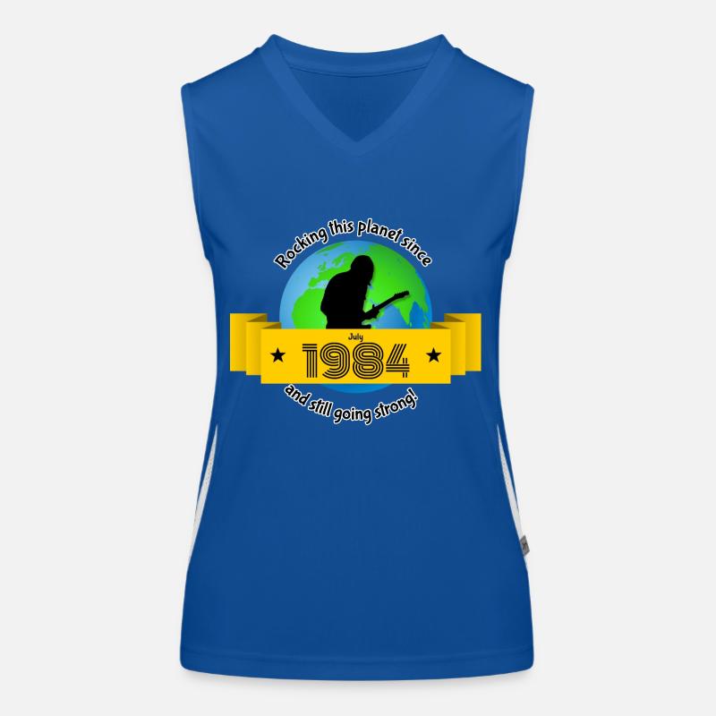 40. Geburtstag Rocking this planet since 07/1984 Funktionelles Kontrast-Tank Top für Frauen