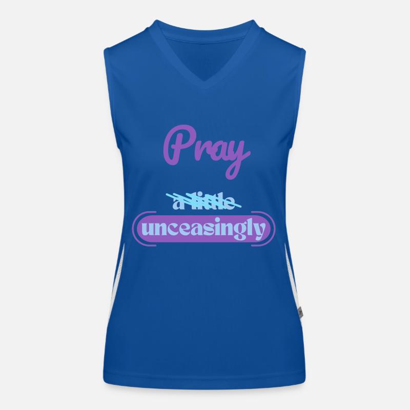 Pray unceasingly - Women's Functional Contrast Tank Top - royal/white