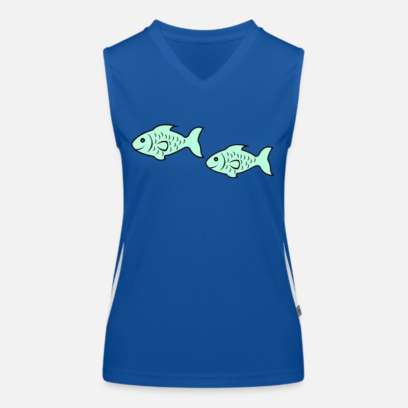 fish2 Funktionelles Kontrast-Tank Top für Frauen