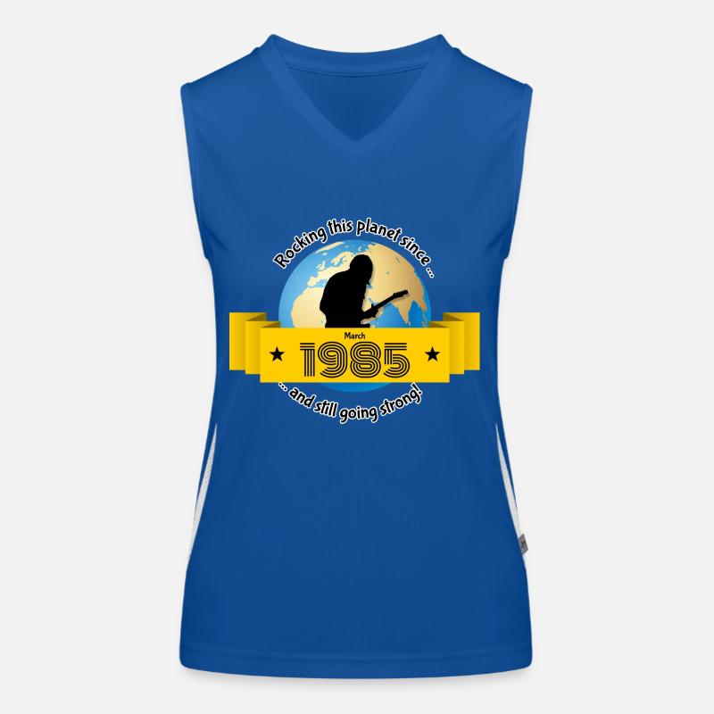 40. Geburtstag Rocking this planet since 03/1985 Funktionelles Kontrast-Tank Top für Frauen