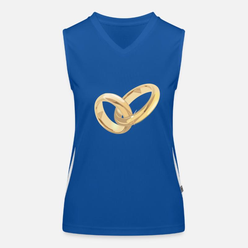 The golden wedding ring Women's Functional Contrast Tank Top