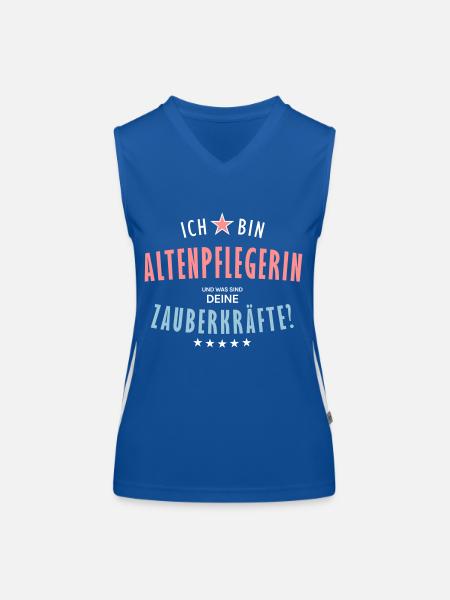 Altenpflegerin Beruf - Geschenk - Funktionelles Kontrast-Tank Top für Frauen - Royal/Weiß - Vorne