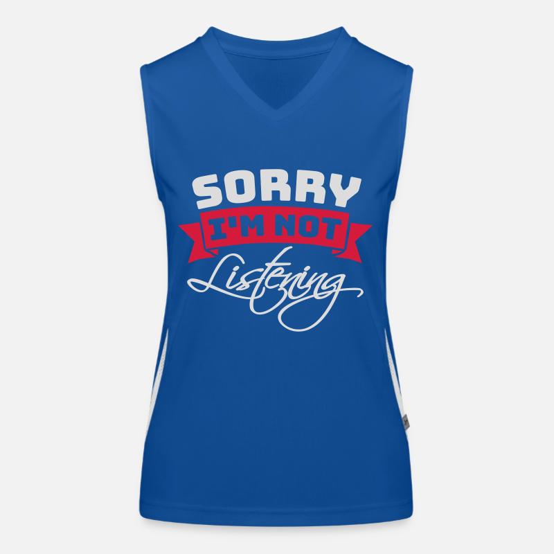 désolé de ne pas écouter Débardeur respirant contrasté Femme