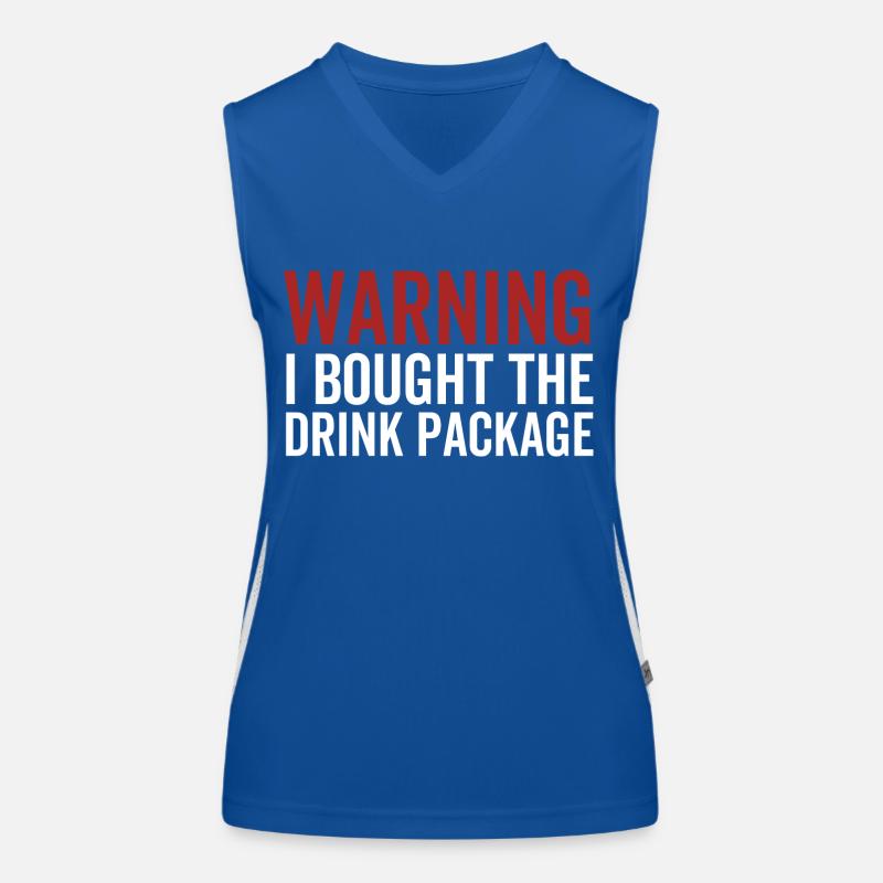 Warnung, ich habe das Getränkepaket gekauft Funktionelles Kontrast-Tank Top für Frauen