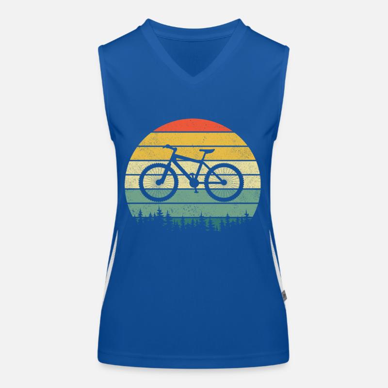 Bicycle Retro Forest Women's Functional Contrast Tank Top