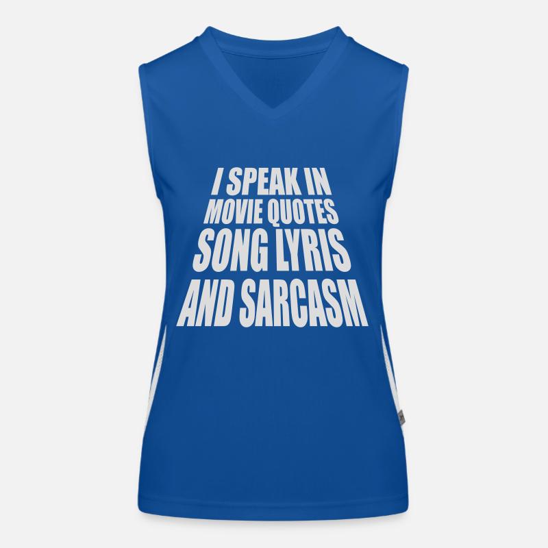 speak lyrics and sarcasm Funktionelles Kontrast-Tank Top für Frauen