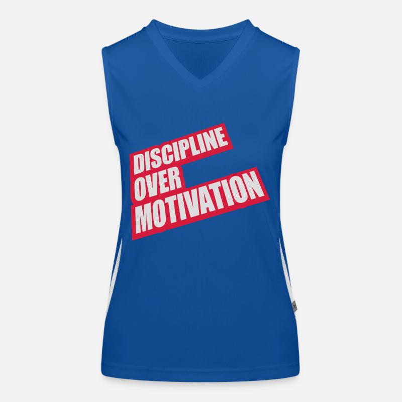Citation de discipline sur la motivation Débardeur respirant contrasté Femme