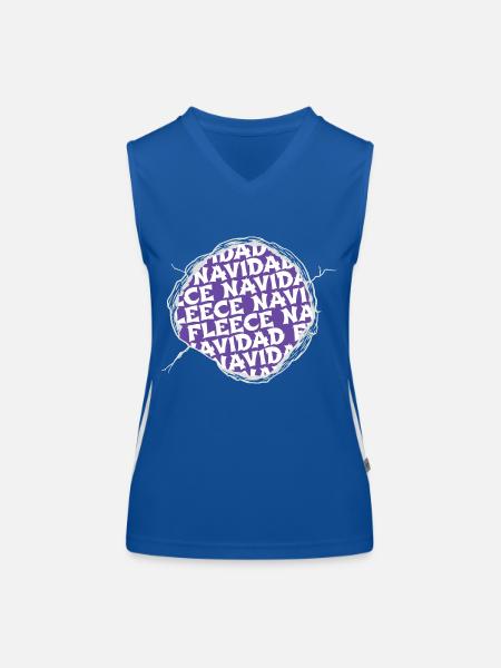 cool present christmas vacation bedroom - Women's Functional Contrast Tank Top - royal/white - Front