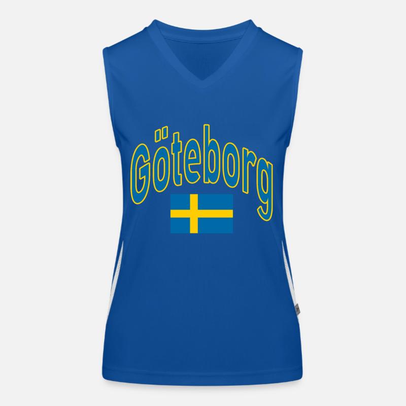 Göteborg Drapeau de la Suède Débardeur respirant contrasté Femme