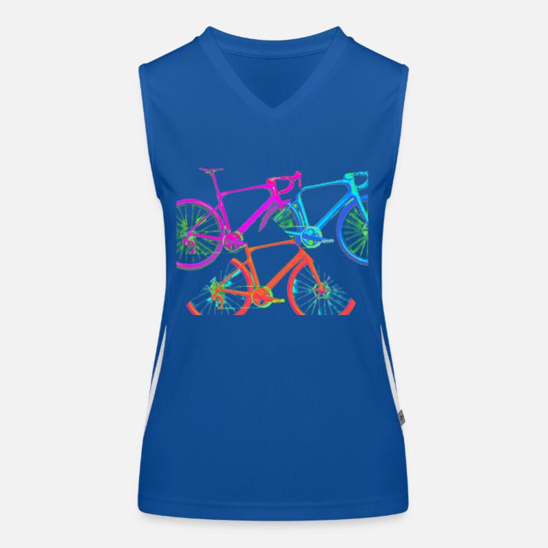 Bunte Fahrräder Funktionelles Kontrast-Tank Top für Frauen