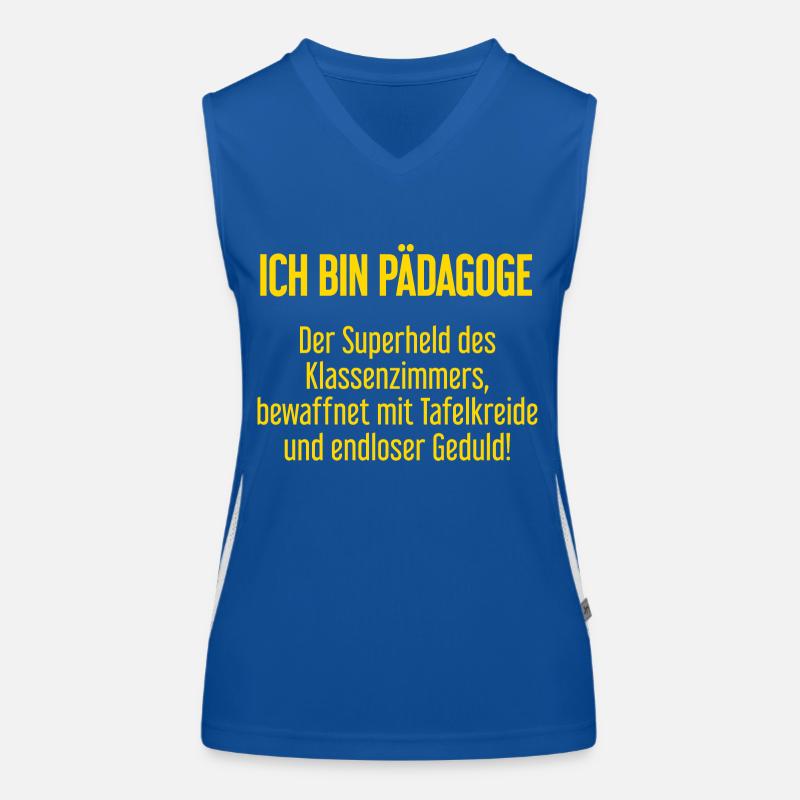 Pädagoge - Der Superheld des Klassenzimmers! Funktionelles Kontrast-Tank Top für Frauen