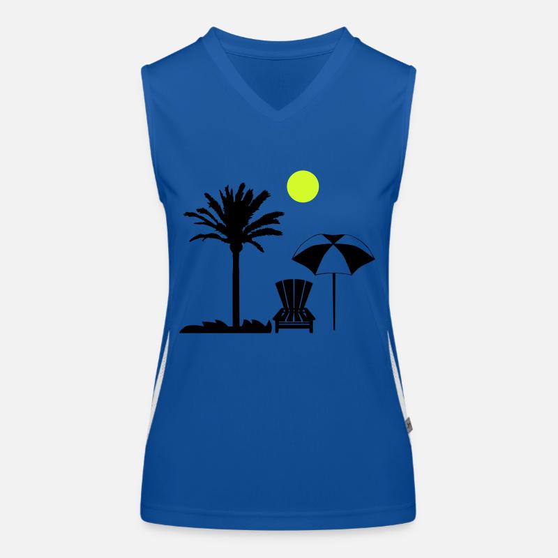 Chaise longue Palm Tree Débardeur respirant contrasté Femme