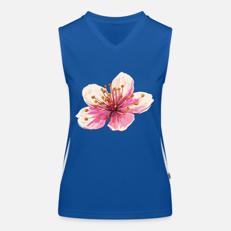 Kirschblüte Funktionelles Kontrast-Tank Top für Frauen