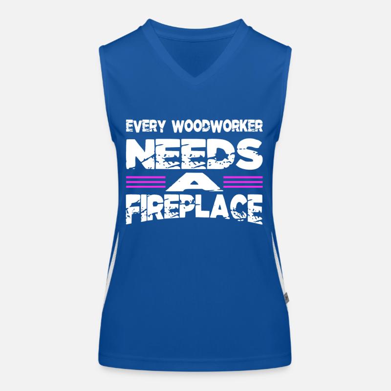 Funshirt Construction Charpentier Menuisier Haches Débardeur respirant contrasté Femme