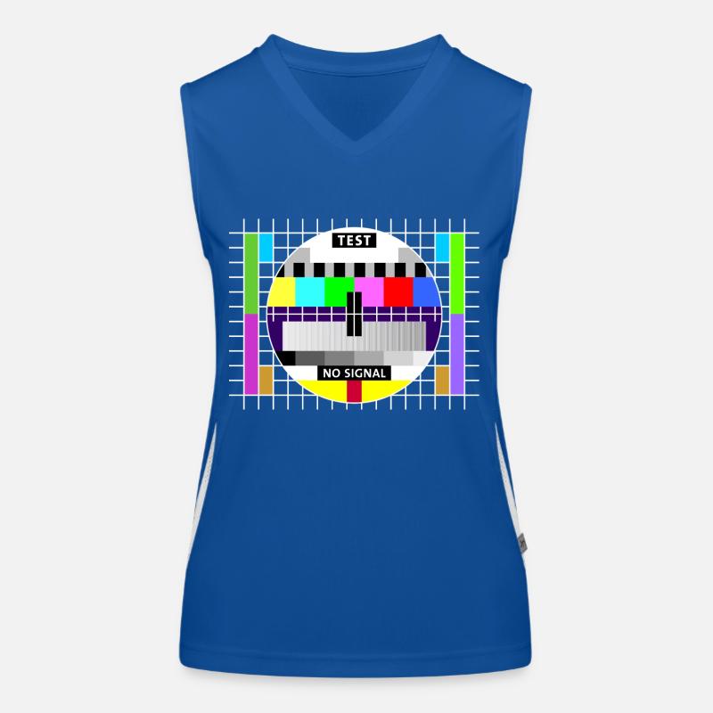 Test Image Television Screen End of Broadcast Display Women's Functional Contrast Tank Top