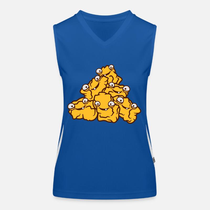 viele freunde crew team gesichter comic cartoon cl Funktionelles Kontrast-Tank Top für Frauen