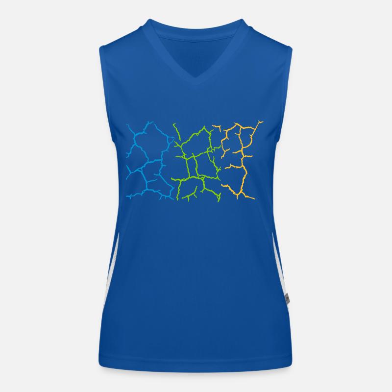 Motif de fissures de sol coloré Débardeur respirant contrasté Femme