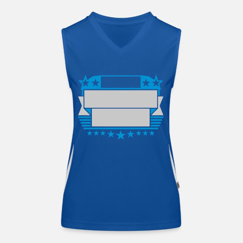 Text einfügen Rahmen Schild Funktionelles Kontrast-Tank Top für Frauen