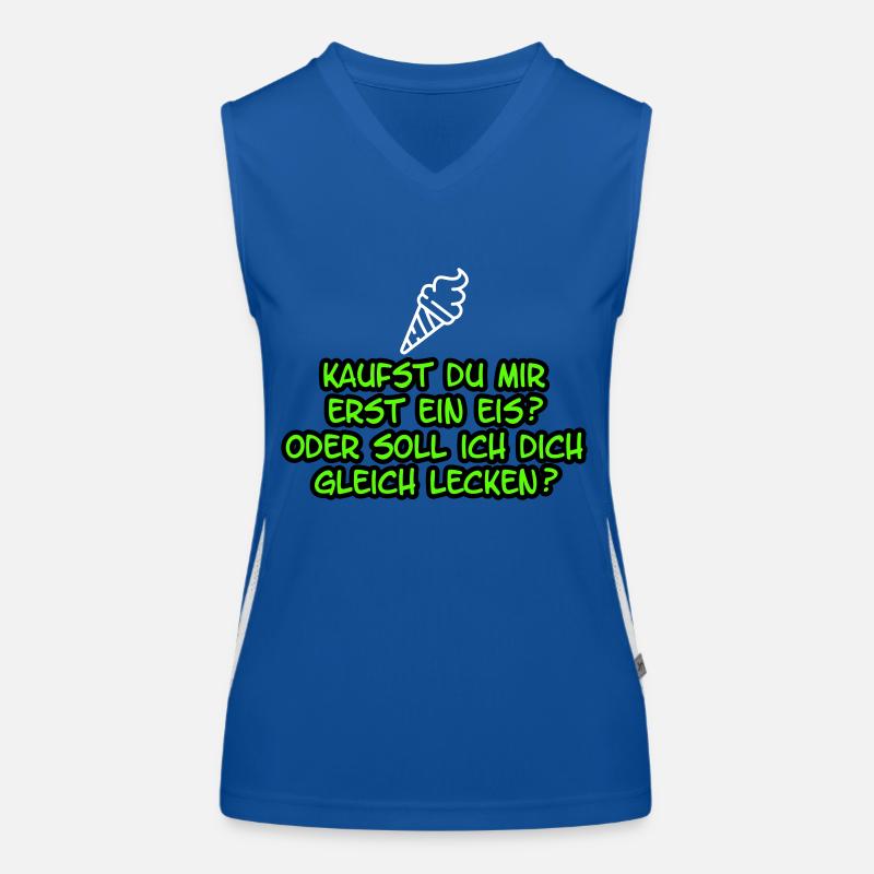 Kaufst du mir erst ein Eis Funktionelles Kontrast-Tank Top für Frauen