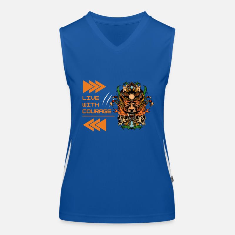 Illustration orange et verte Conception de motivation Débardeur respirant contrasté Femme