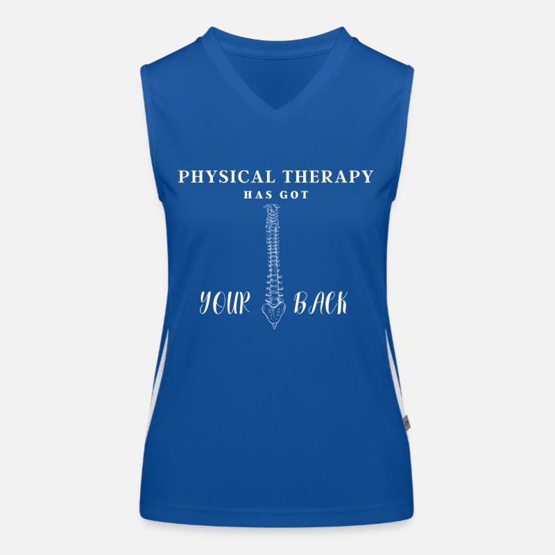Physiotherapy keeps your back free Women's Functional Contrast Tank Top