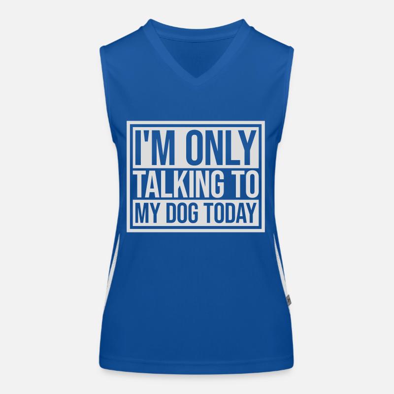 only talking to dog Funktionelles Kontrast-Tank Top für Frauen
