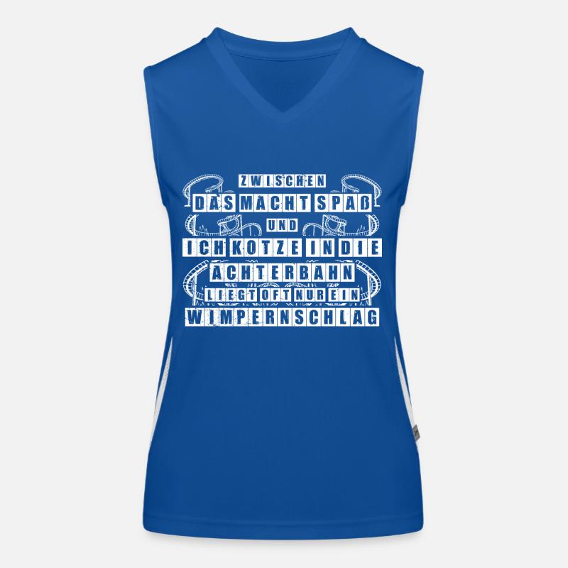 Freizeitpark Rollercoaster Achterbahn Freak Funktionelles Kontrast-Tank Top für Frauen