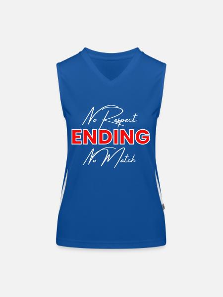 No respect, end of story (1) - Women's Functional Contrast Tank Top - royal/white - Front