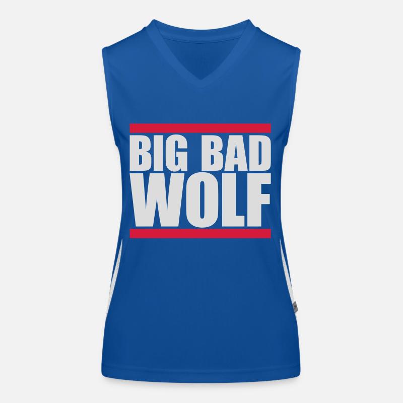 big bad wolf quote Women's Functional Contrast Tank Top