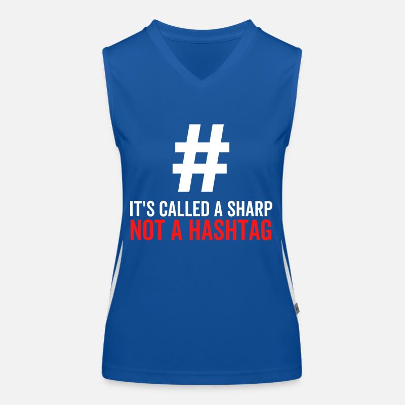 It's Called a Sharp Not a Hashtag Women's Functional Contrast Tank Top