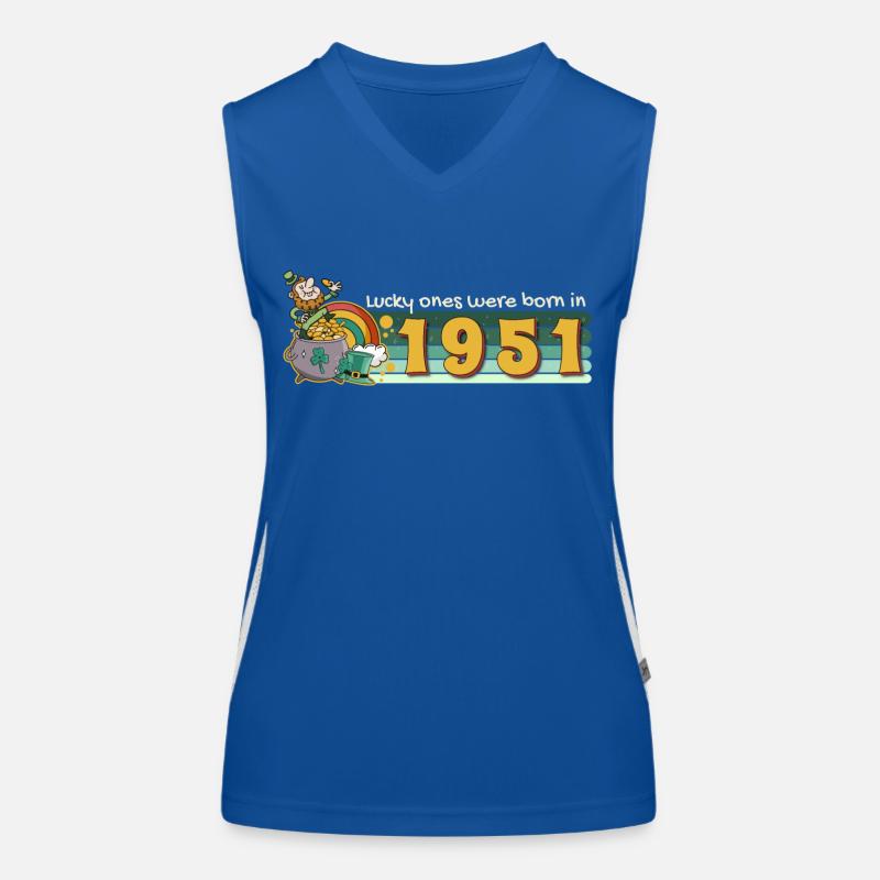 Les chanceux sont nés en 1951 tee St. Patrick’s Débardeur respirant contrasté Femme