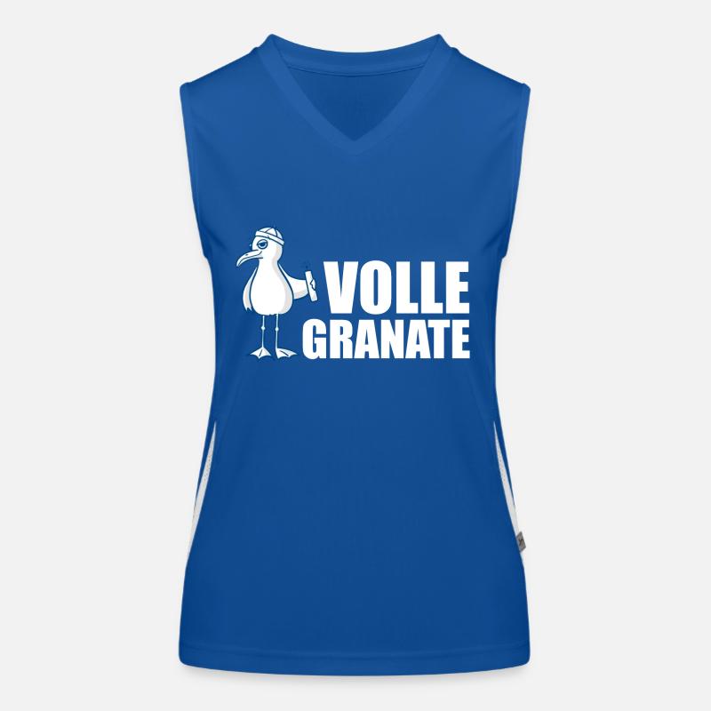 Coole Möwe = volle Granate Funktionelles Kontrast-Tank Top für Frauen