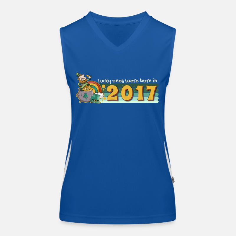Lucky Ones Were Born in 2017 tee St. Patrick's Women's Functional Contrast Tank Top