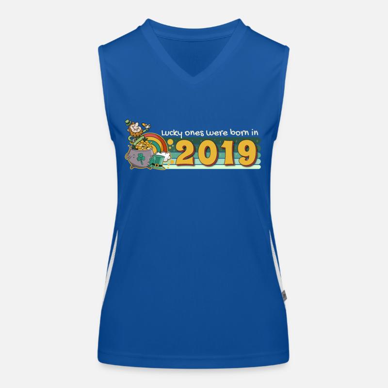 Lucky Ones wurden 2019 geboren Tee St. Patrick's Funktionelles Kontrast-Tank Top für Frauen
