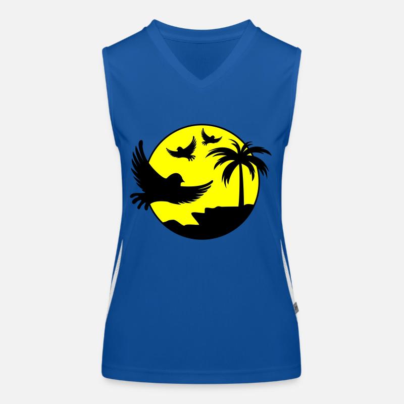 Oiseaux Palmtree Design 2 Débardeur respirant contrasté Femme
