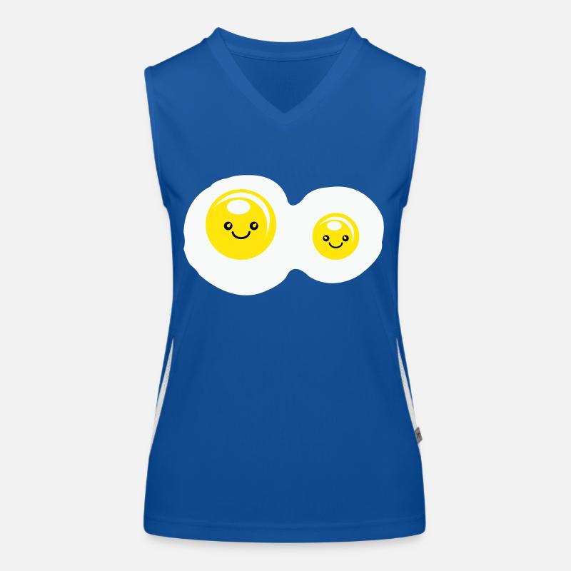 Fried eggs Women's Functional Contrast Tank Top