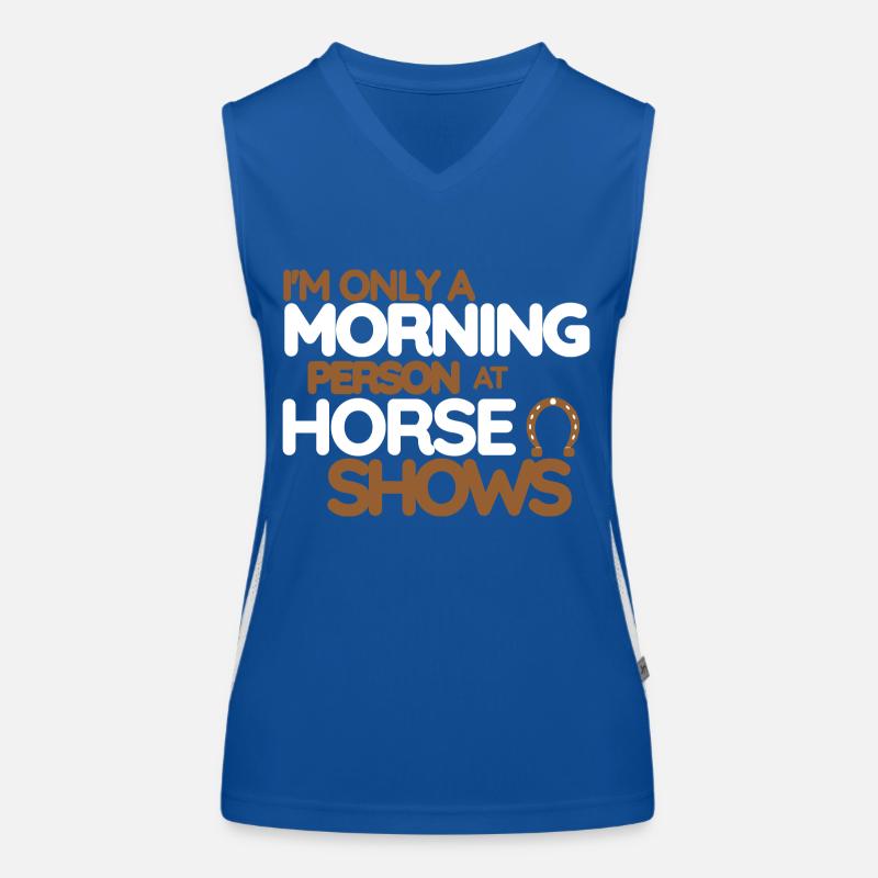 Ich bin nur ein Pferdemensch bei Pferdeshows Funktionelles Kontrast-Tank Top für Frauen