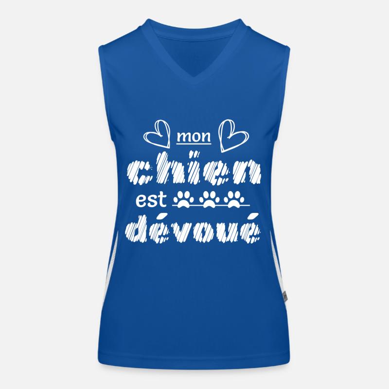 Mon chien est dévoué Débardeur respirant contrasté Femme