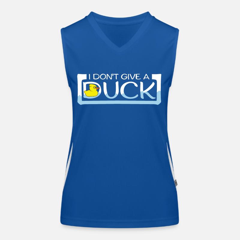 Lustig Ich gebe keine Ente Gummienten Sarkasmus Funktionelles Kontrast-Tank Top für Frauen
