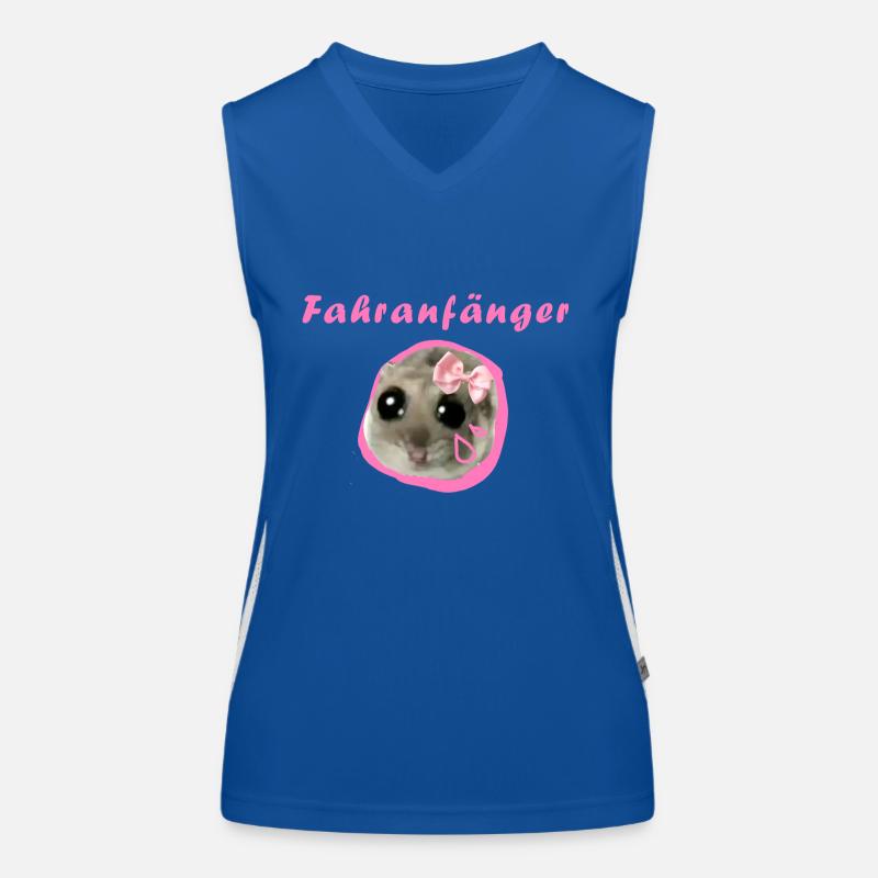 novice driver, hamster, driving school Women's Functional Contrast Tank Top