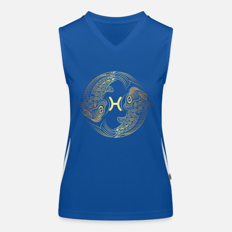 pisces1gold Plan de travail 1 Débardeur respirant contrasté Femme